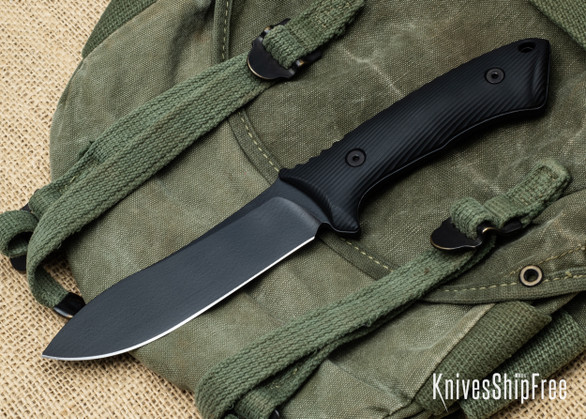 Spartan Blades: Spartan-Harsey Nessmuk - 1095 CV - Black Powder Coat Finish