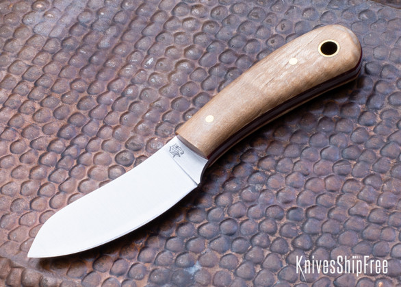L.T. Wright Knives: Lil Muk - Maple Paper Micarta - Red Liners - Matte - 01 Tool Steel - Flat Ground 
