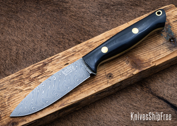 Bark River Knives: UP EDC - Black G-10 L.E. - Boomerang Damascus