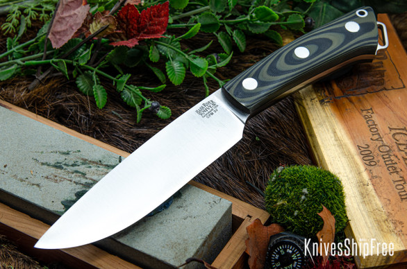 Bark River Knives: Fox River II LT - CPM 3V - Gray & Black Suretouch - Matte