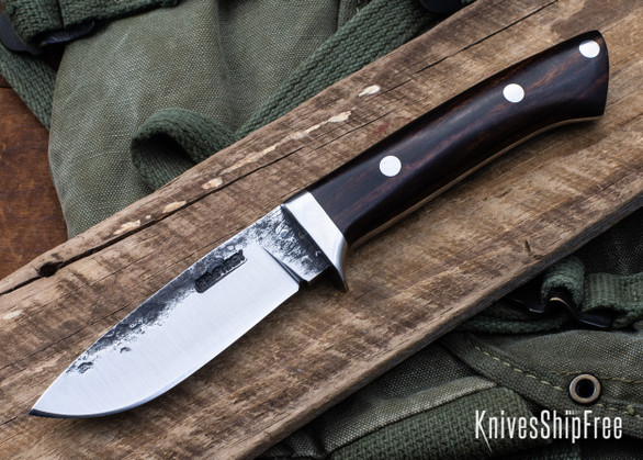 Lon Humphrey Knives: Loveless Drop Point - Forged 1095 - Desert Ironwood - LH12HI039