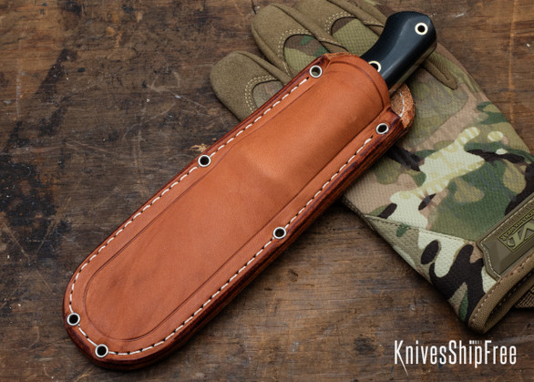 Bark River Knives: Bravo 1 - CPM CruWear - Black Canvas Micarta - Malachite Spacer - White Liners