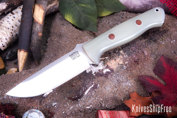 Bark River Knives: Bravo 1 - CPM CruWear - Dune G-10 - Natural Pins