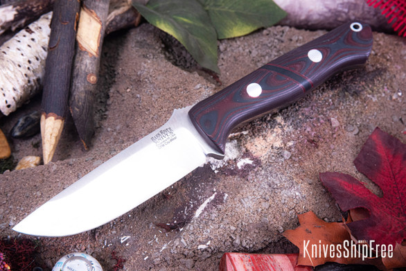 Bark River Knives: Bravo 1 - CPM CruWear - Red & Black Suretouch - Matte - Black G-10 Spacer