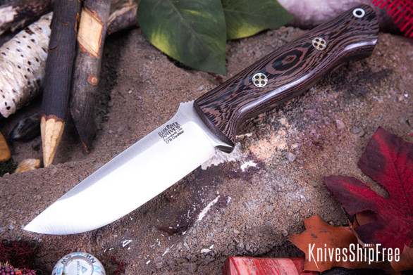 Bark River Knives: Bravo 1 - CPM CruWear - Wenge - Mosaic Pins