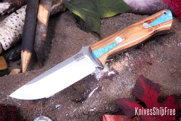 Bark River Knives: Bravo 1 - CPM CruWear - White Texas Fencepost - Red Liners