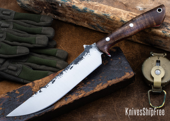 Lon Humphrey Knives: Viper - Forged 52100 - Tasmanian Blackwood - Red Liners - LH24HI134