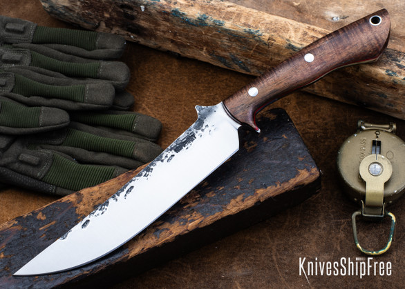 Lon Humphrey Knives: Viper - Forged 52100 - Tasmanian Blackwood - Red Liners - LH24HI135