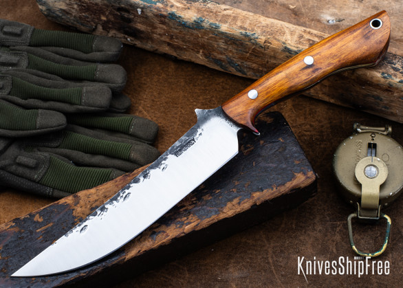 Lon Humphrey Knives: Viper - Forged 52100 - Desert Ironwood - Red Liners - LH24HI161