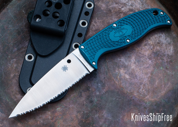 Spyderco: Enuff 2 Fixed Blade - Blue FRN - K390 - Serrated - FB31SBL2K390
