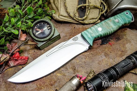 Bark River Knives: Bravo Strike Force II - CPM 3V - Sage Tigertail Maple Burl #3