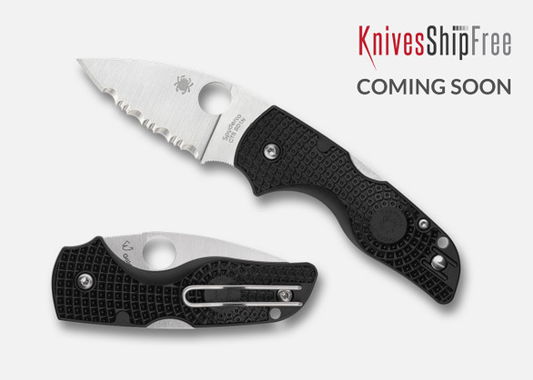 Spyderco: Lil' Native Lightweight - Lockback - Black FRN - CTS-BD1N - Serrated - C230SBK