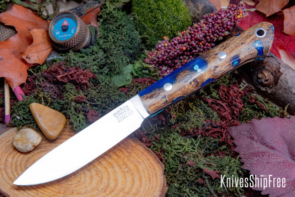 Bark River Knives: Little Creek II - CPM MagnaCut - Blue Cholla Cactus with Turquoise #1