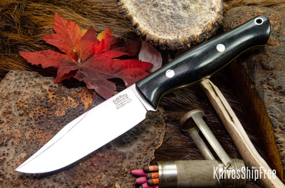 Bark River Knives: Gunny Sidekick - CPM MagnaCut - Black Canvas Micarta - Yellow Liners