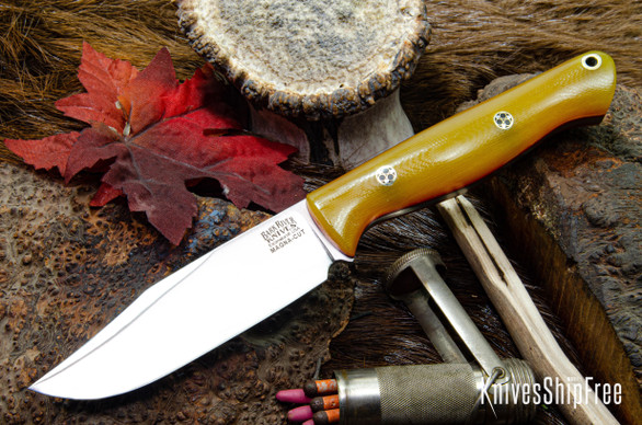 Bark River Knives: Gunny Sidekick - CPM MagnaCut - Lager G-10 - Thick Cherry - Red Liners - Mosaic Pins