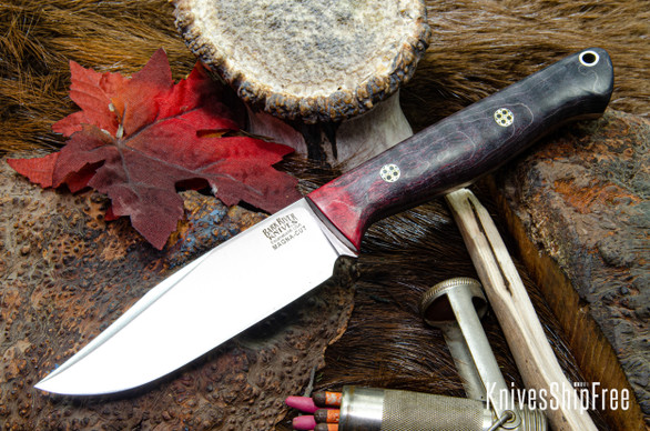 Bark River Knives: Gunny Sidekick - CPM MagnaCut - Hellfire Maple Burl - Mosaic Pins #1