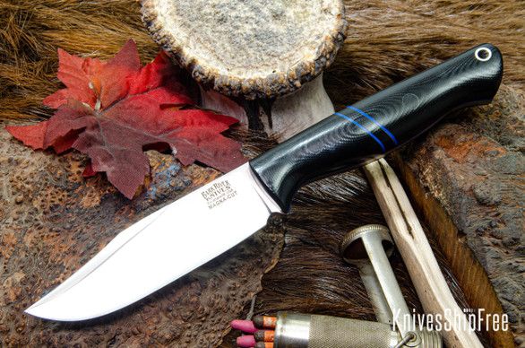 Bark River Knives: Gunny Sidekick - CPM MagnaCut - Black G-10 - Black Spacer - Blue Liners - Black Pins