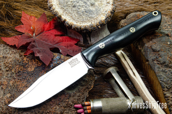 Bark River Knives: Gunny Sidekick - CPM MagnaCut - Black G-10 - Mosaic Pins