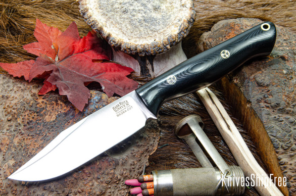 Bark River Knives: Gunny Sidekick - CPM MagnaCut - Black G-10 - Red Liners - Mosaic Pins
