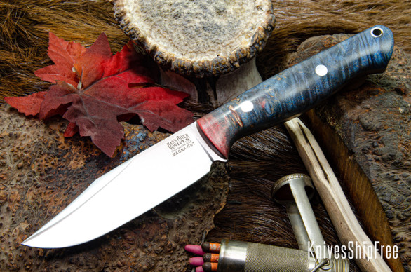 Bark River Knives: Gunny Sidekick - CPM MagnaCut - Red & Blue Maple Burl #6