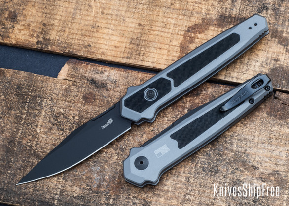 Kershaw Knives: Launch 17 Auto - Gray Anodized Aluminum - Textured G-10 Inserts - CPM-S35VN - Black Cerakote - 7951