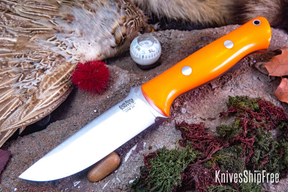 Bark River Knives: Bravo 1 LT - CPM 3V - Blaze Orange G-10