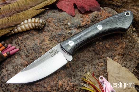 Bark River Knives: Iron River MagnaCut - Black Carbon Fiber