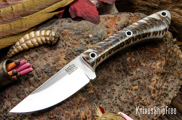 Bark River Knives: Iron River MagnaCut - Glow Pinecone - Glow Liner - Hollow Pins