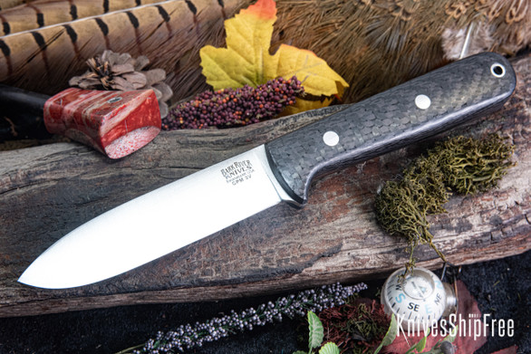 Bark River Knives: Kephart 4 - CPM 3V - Black Carbon Fiber