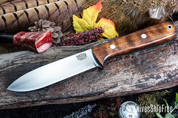 Bark River Knives: Kephart 4 - CPM 3V - Dark Curly Maple - Black Liners #2