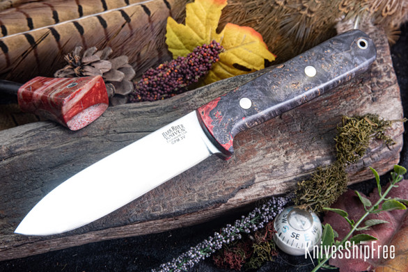 Bark River Knives: Kephart 4 - CPM 3V - Cherry & Gray Maple Burl