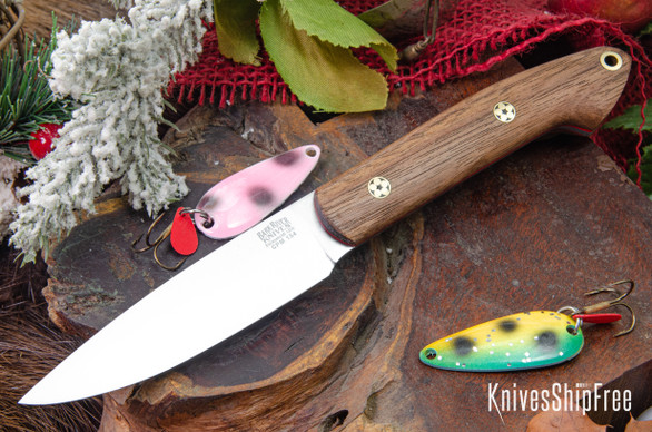 Bark River Knives: Bird & Trout - CPM 154 - American Walnut - Red Liners - Mosaic Pins #2