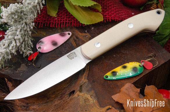 Bark River Knives: Bird & Trout - CPM 154 - Bone White Micarta