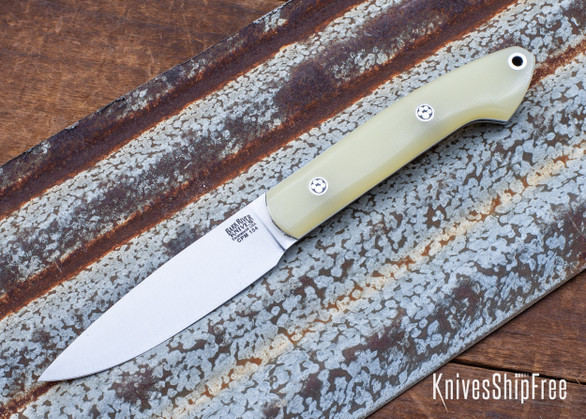 Bark River Knives: Bird & Trout - CPM 154 - Dune G-10 - White Liners - Mosaic Pins