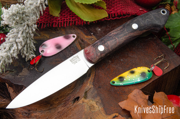 Bark River Knives: Bird & Trout - CPM 154 - Hellfire Maple Burl #1