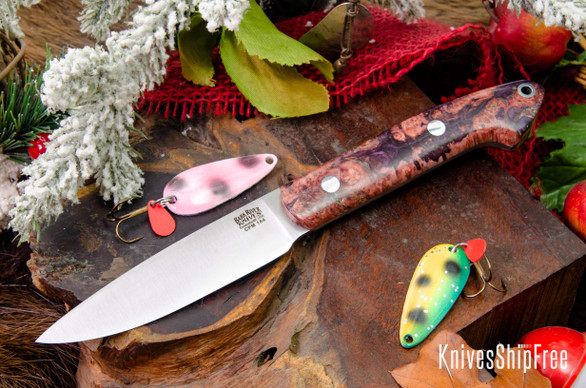 Bark River Knives: Bird & Trout - CPM 154 - Deep Cherry Maple Burl