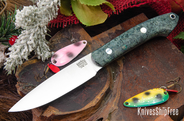 Bark River Knives: Bird & Trout - CPM 154 - Sea Foam Maple Burl