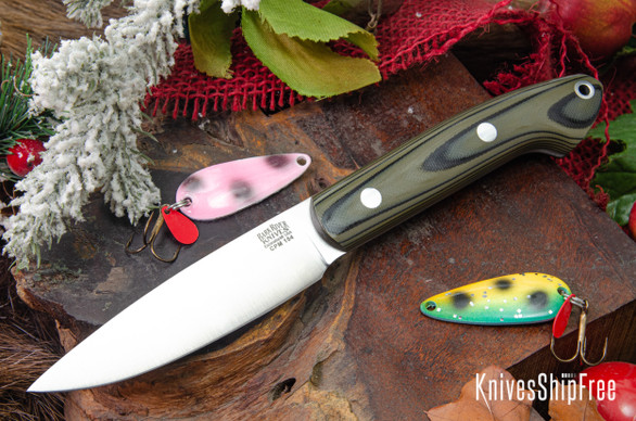 Bark River Knives: Bird & Trout - CPM 154 - Ranger Green & Black G-10