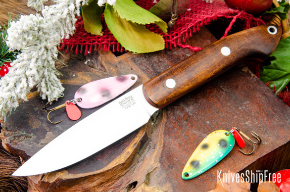 Bark River Knives: Bird & Trout - CPM 154 - Dark Curly Maple - Red Liners #4