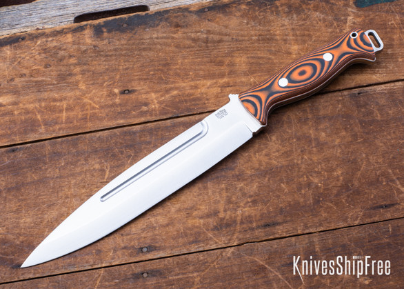 Bark River Knives: Pig Sticker - CPM-154 - Orange & Black Suretouch - Matte
