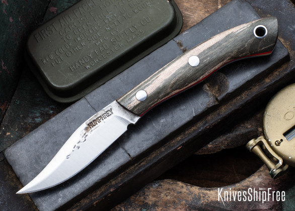 Lon Humphrey Knives: Mudbone Muskrat - Forged AEB-L - Storm Maple - Red Liners - LH22AJ042