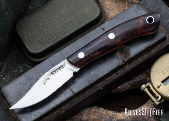 Lon Humphrey Knives: Mudbone Muskrat - Forged AEB-L - Tasmanian Blackwood - Red Liners - LH22AJ061