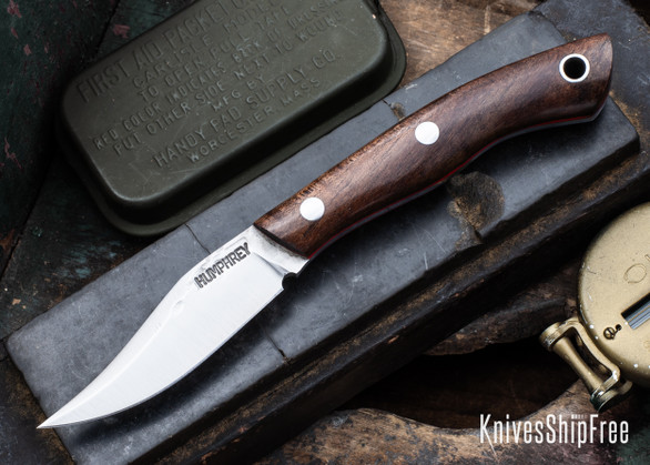 Lon Humphrey Knives: Mudbone Muskrat - Forged AEB-L - Tasmanian Blackwood - Red Liners - LH22AJ063