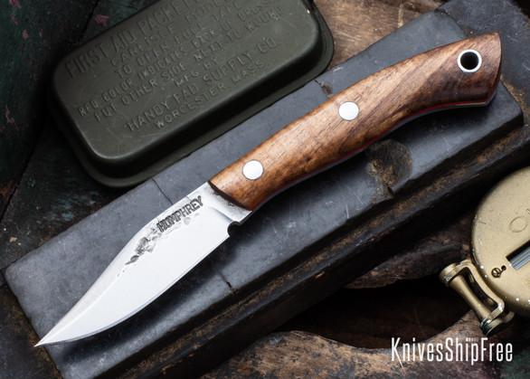 Lon Humphrey Knives: Mudbone Muskrat - Forged AEB-L - Tasmanian Blackwood - Red Liners - LH22AJ064