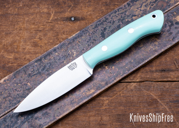 Bark River Knives: Mini Aurora - CPM-3V - Sea Blue G-10 - Full Height Grind