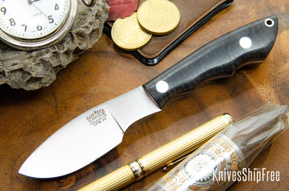 Bark River Knives: Mini Canadian - CPM-3V - Black Tigertail Maple Burl