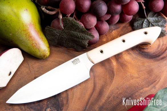 Bark River Knives: Petty Z - CPM-154 - Antique Bone Linen Micarta - Hollow Brass Pins