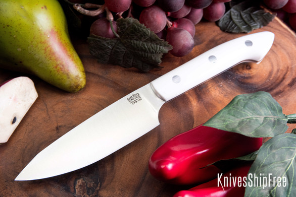 Bark River Knives: Petty Z - CPM-154 - White Linen Micarta