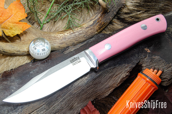 Bark River Knives: Hildi - CPM-CruWear - Pink G-10 - Black Liners