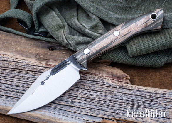 Lon Humphrey Knives: Blacktail - Forged 52100 - Storm Maple - Black Liners - LH22CJ005